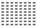 Black & White Edible Eyes - Cartoon Style
